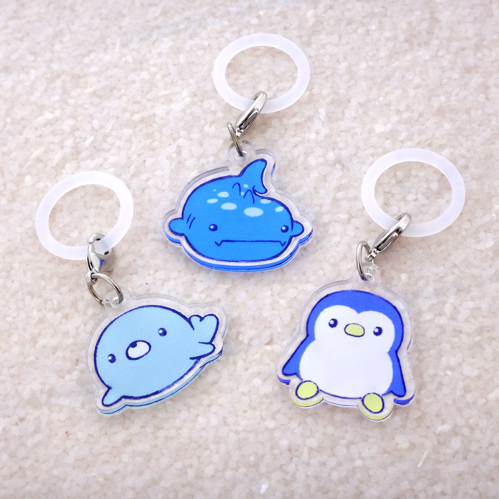 【大王製作所オリジナル】 アンブレラマーカー 持ち手タイプ ジンベエザメ ポップ 水族館 アニマルチャーム 台紙OPP袋入り