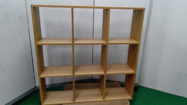 中古木製家具 W1210 多目的棚 3列3段 ナチュラルカラー （W1210 x 