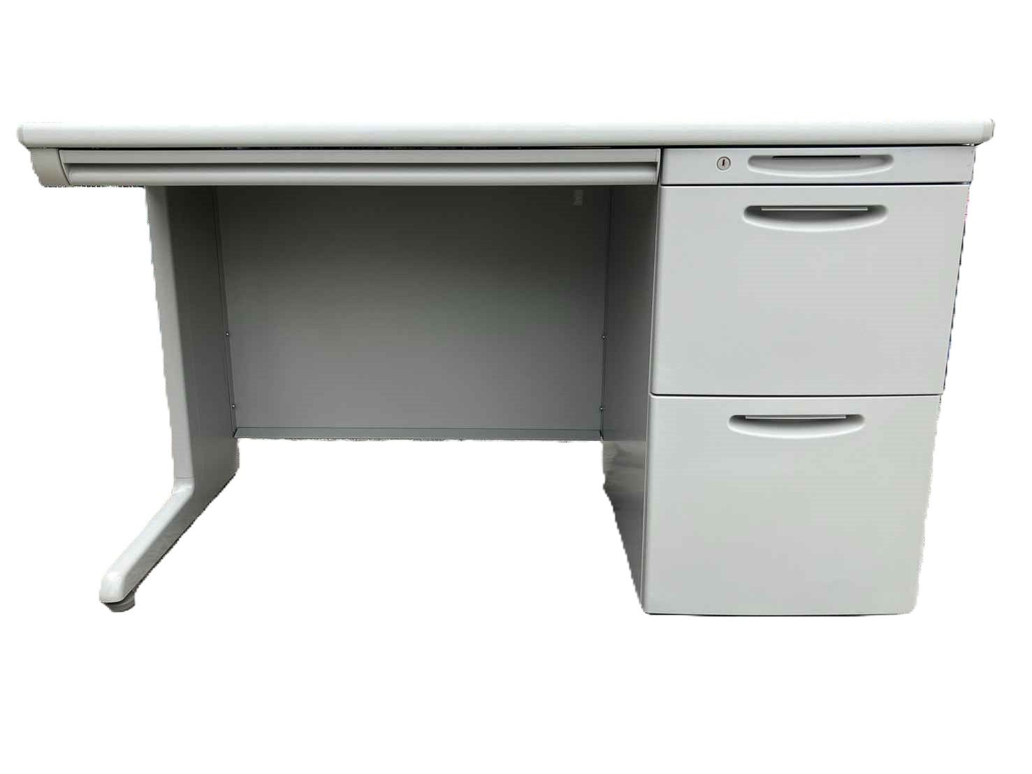 オカムラ製 白い学習机 袖机 デスク 学習机 オフィスデスク 片袖机の