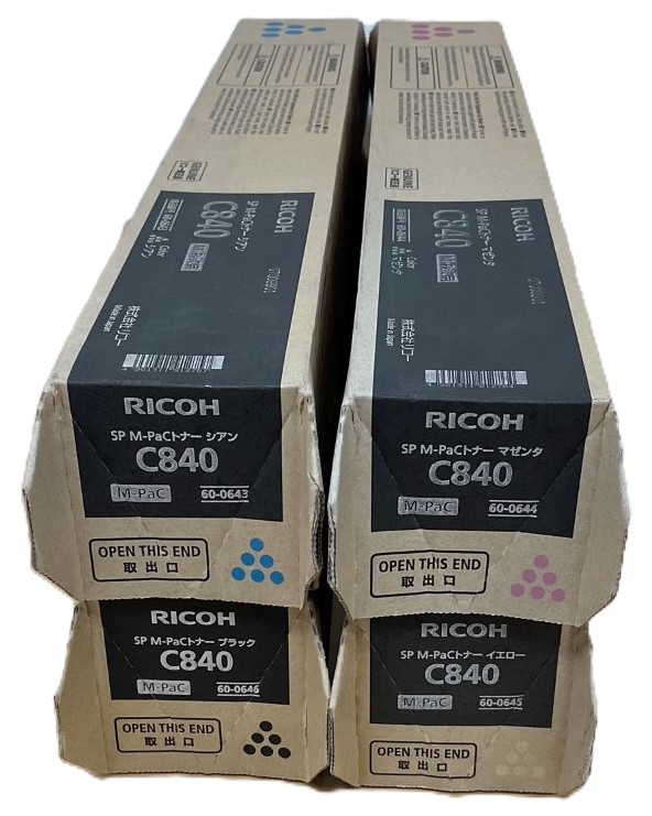 リコー MP PトナーC3503　未使用・純正品の4色3セット リコー RICOH MPC3503/MPC2503廃トナーボトル 純正 MP C3003