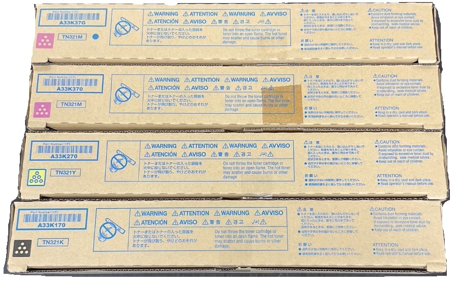 コニカミノルタ　純正トナー　TN321 各色　計10本セット　新品未使用 コニカミノルタ 純正 トナーカートリッジ TN321 10本セット 新品未使用