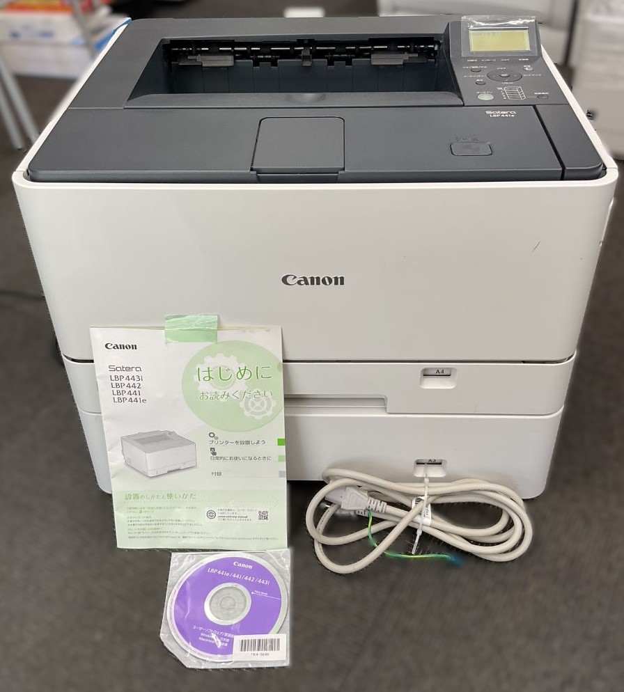 Canon キャノン A3モノクロ・レーザービームプリンター 30789枚印刷 ペーパーフィーダー付属 LBP441e 動作確認済 Canon キャノン A3モノクロ・レーザービームプリンター 30789枚印刷