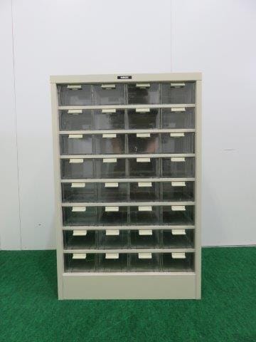 中古 NEOX パーツキャビネット 4列×8段32ケース（W570 xD555xH880）