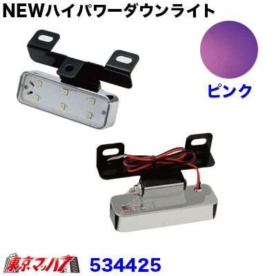 534425 NEWハイパワーダウンライト 12/24V共用 ピンク 在庫限り