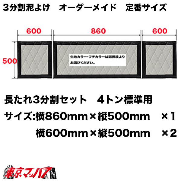 マ*コ様 軽トラック泥除け　3分割　長垂れ　ハイゼット等 Kei Zone □Kei-Zone 軽トラ ハイゼットトラック S510P 慶虎 Mud
