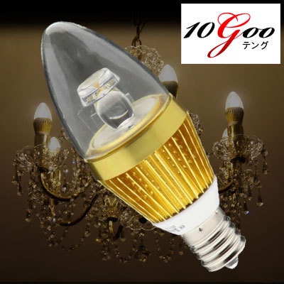 E17 LEDシャンデリア球 Gold