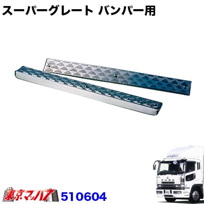 スーパーグレートフロントバンパー用メッキステップR/Lセット