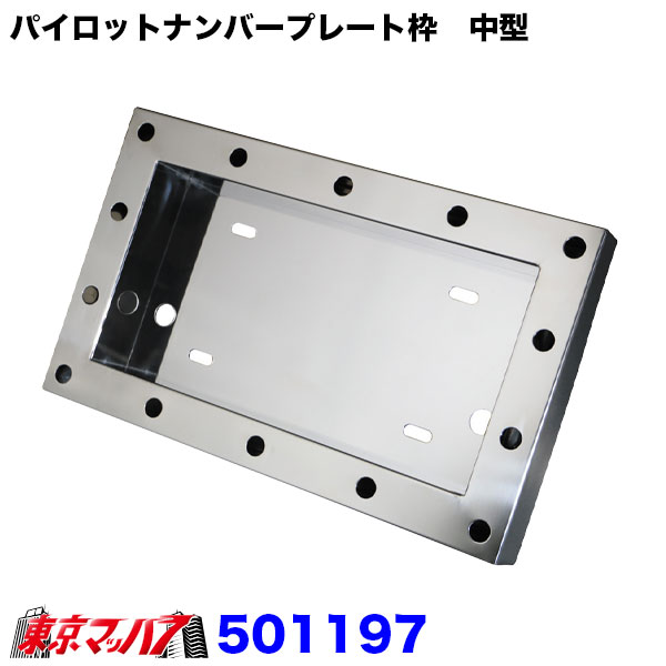 501197 パイロットランプ取付穴付きナンバープレート枠 中型
