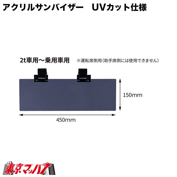 503826-503830 アクリルサンバイザー　UVカット仕様　乗用車～2t車用