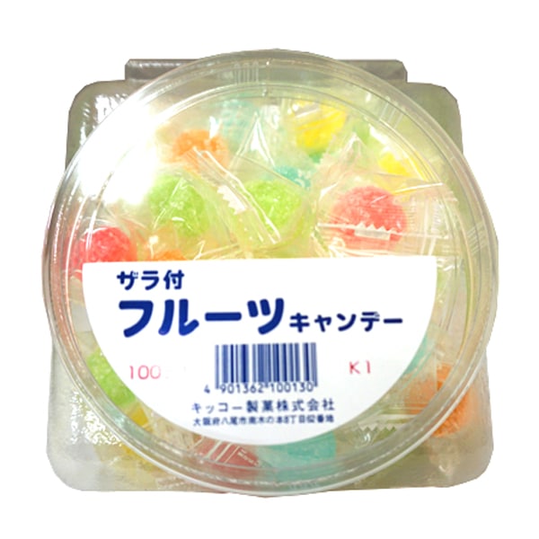12円 キッコー ザラ付きフルーツキャンディ [1箱 100個入]
