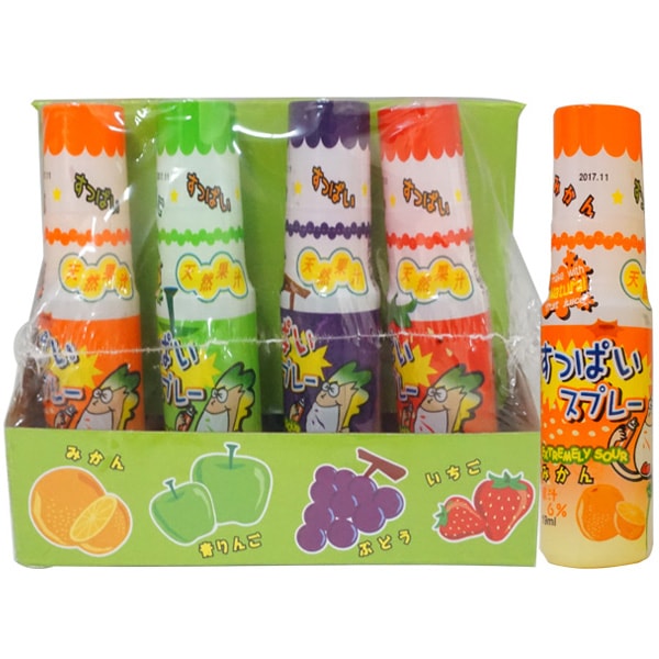 80円 やおきん すっぱいスプレー アソート [1箱 24個入]