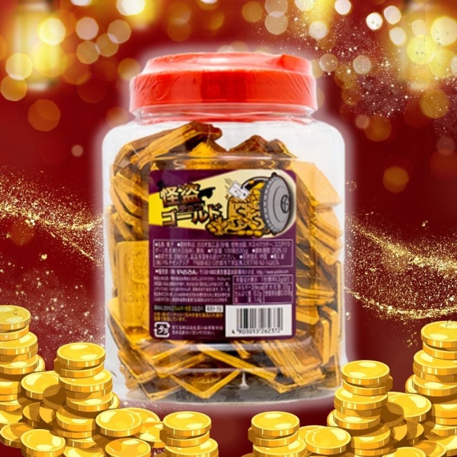 15円 やおきん ポット入怪盗ゴールドチョコ [1箱 100個入]