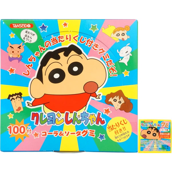 12円 丹生堂 クレヨンしんちゃん コーラ＆ソーダグミ　[1箱 100個入]