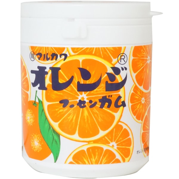 丸川製菓 オレンジマーブルガムボトル１３０ｇ ×48 【全国送料無料】(沖縄・離島は別途) 400円 マルカワ オレンジマーブルボトルガム [1箱 6個入]：駄菓子,お