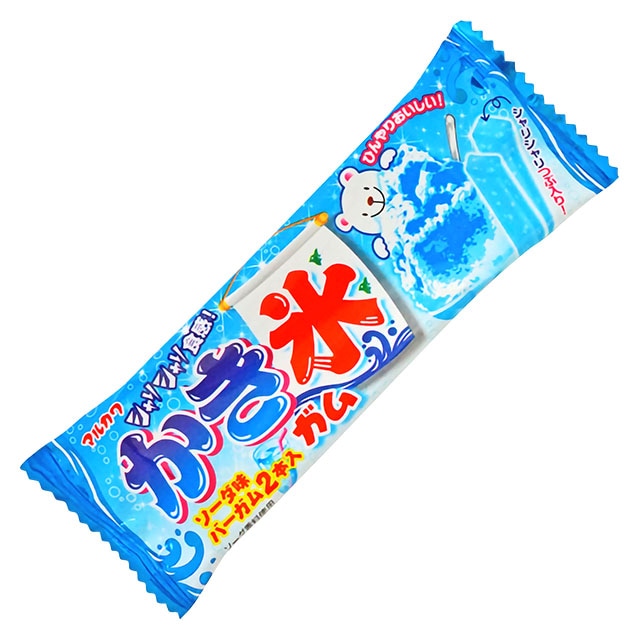 30円 マルカワ かき氷ガム ソーダ味 [1箱 20個入]：駄菓子,お菓子の