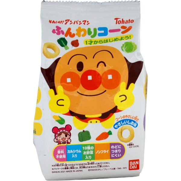110円 東ハト それいけアンパンマン ふんわりコーン やさしいしお味 [1箱 12個入]