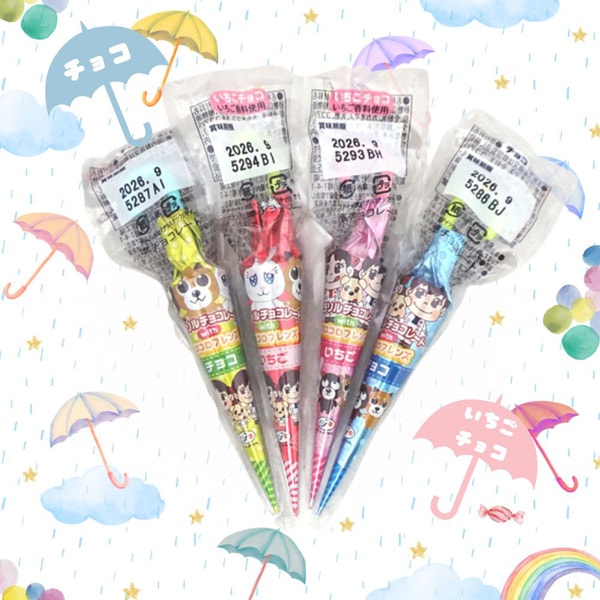 78円 不二家 1本パラソルチョコレート [1箱 16個入]：駄菓子,お菓子の