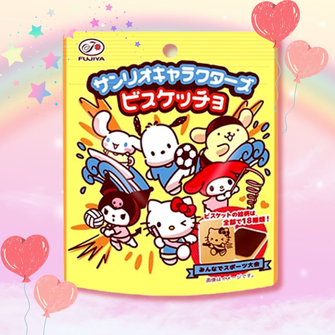 【休売中】180円 不二家 42gサンリオキャラクターズビスケッチョ [1箱 6個入]