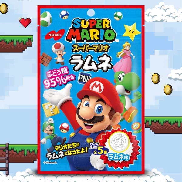 150円 ノーベル 40gスーパーマリオラムネ [1箱 6個入]