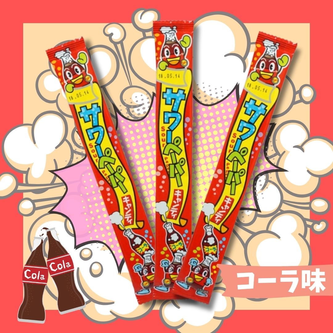 25円 やおきん サワーペーパーキャンディ コーラ味 [1箱 36個入
