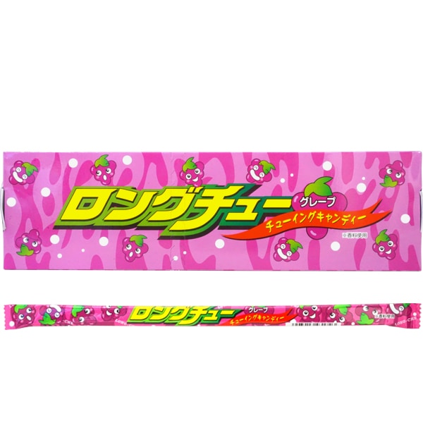 30円 やおきん ロングチュー グレープ味 [1箱 36本入]：駄菓子,お菓子