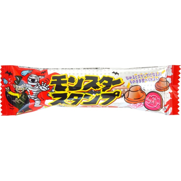 【激レア@3480】チョココーラ(3頭) 35円 やおきん モンスタースタンプ コーラ味 [1箱 50個入]：駄菓子,お
