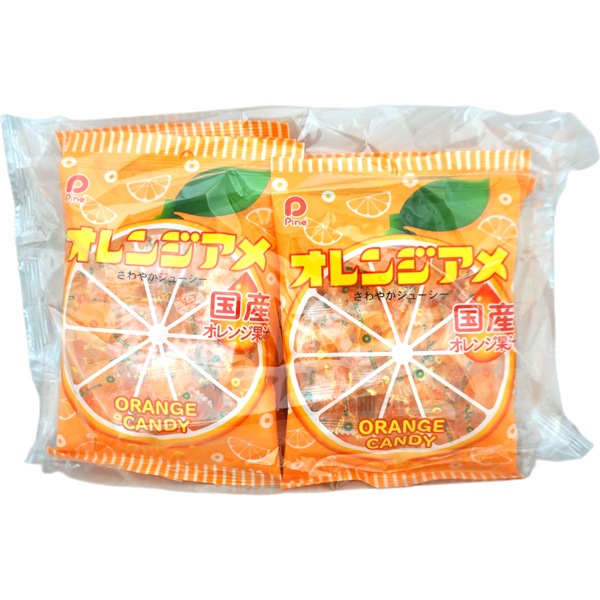 パイン 110gオレンジアメ袋 [1袋 6個入]：駄菓子,お菓子の通販｜卸問屋