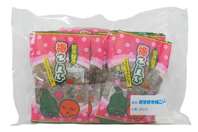 50円 やおきん 好き好き梅こんぶ [1袋 20個入]：駄菓子,お菓子の通販