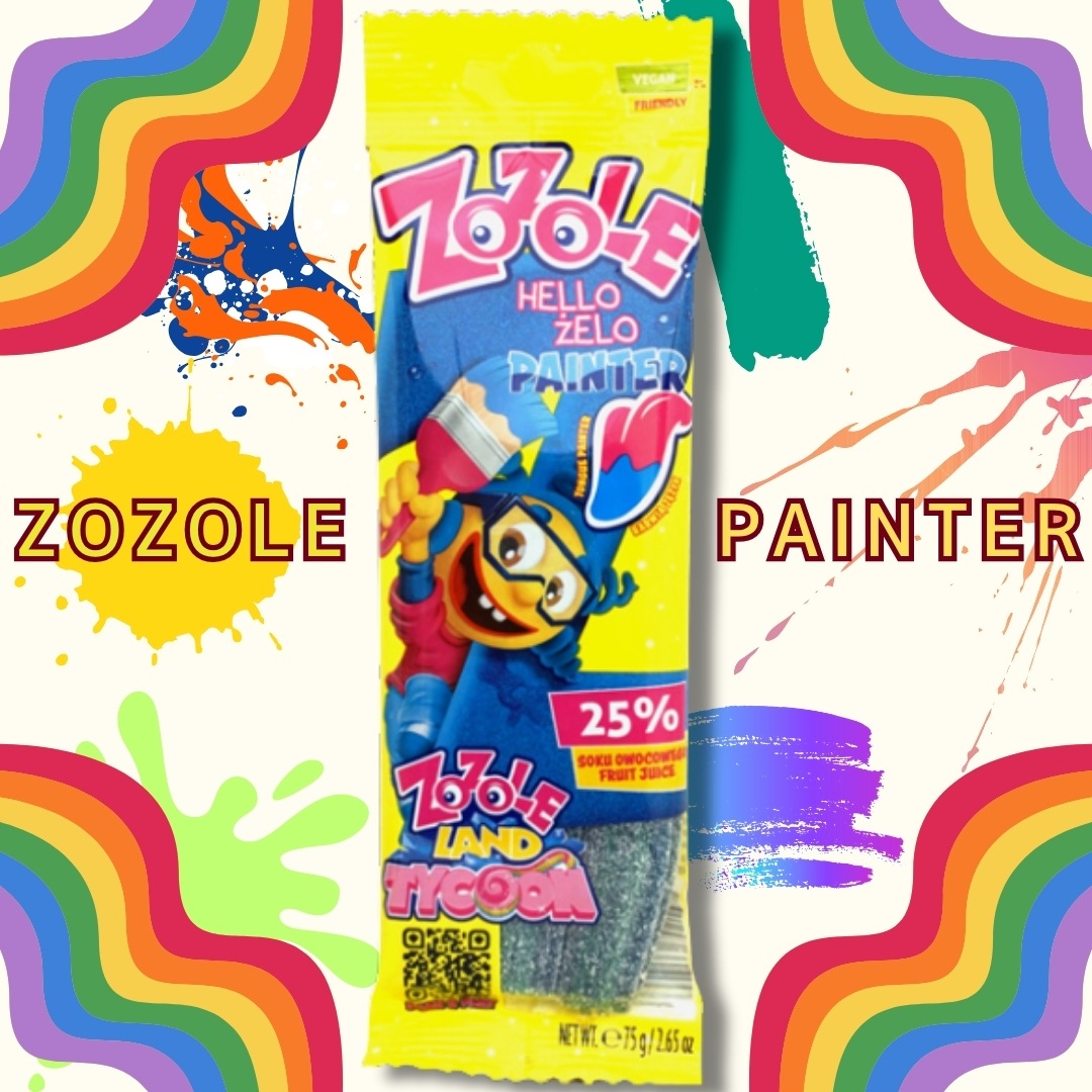 200円 ZOZOLE ペインターブルーグミ [1箱 32個入]：駄菓子,お菓子の