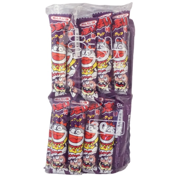15円 やおきん うまい棒 めんたい味 [1袋 30本入]：駄菓子,お菓子の