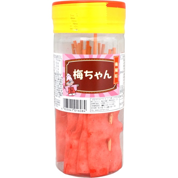 500円 よっちゃん POT梅ちゃん16本入り [1箱 6個入]：駄菓子,お菓子の