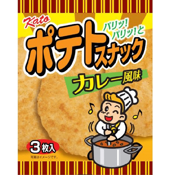 40円 かとう製菓 ポテトスナック カレー風味 [1箱 20個入
