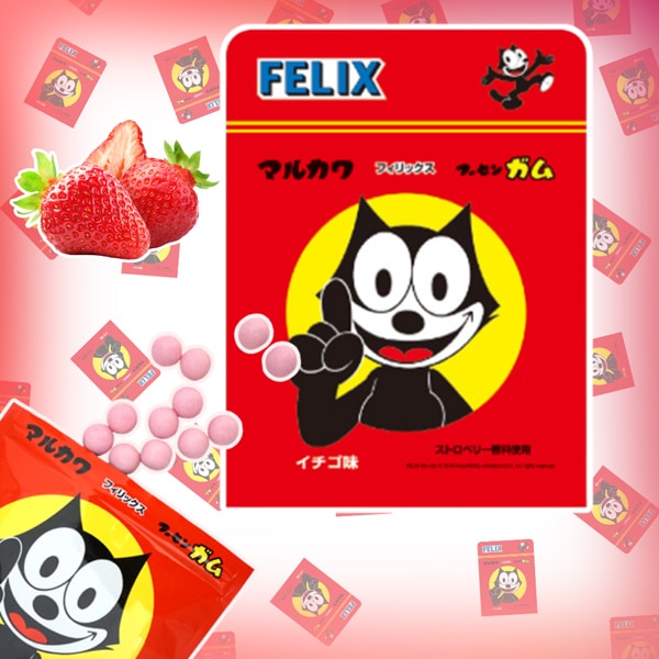 100円 マルカワ チャック袋入りフィリックスフーセンガム [1箱 10個入