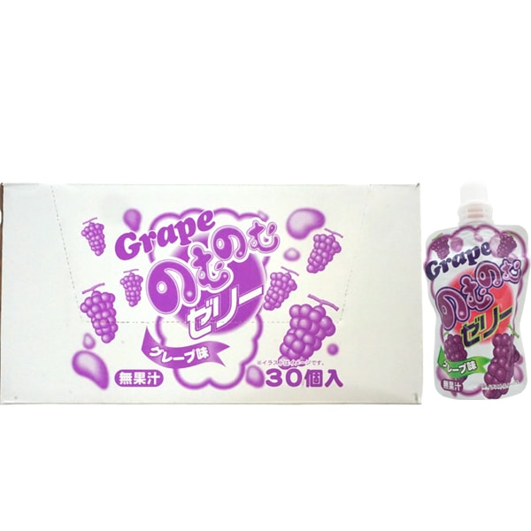 休売中】45円 タクマ のむのむゼリー グレープ [1箱 30個入]：駄菓子