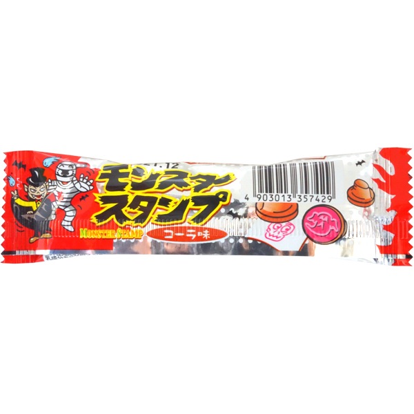 35円 やおきん モンスタースタンプ コーラ味 [1箱 50個入]：駄菓子,お