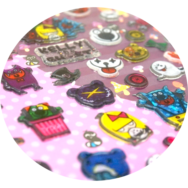キャンディポップシール ケリーザゴースト [1袋 12枚入]：駄菓子,お