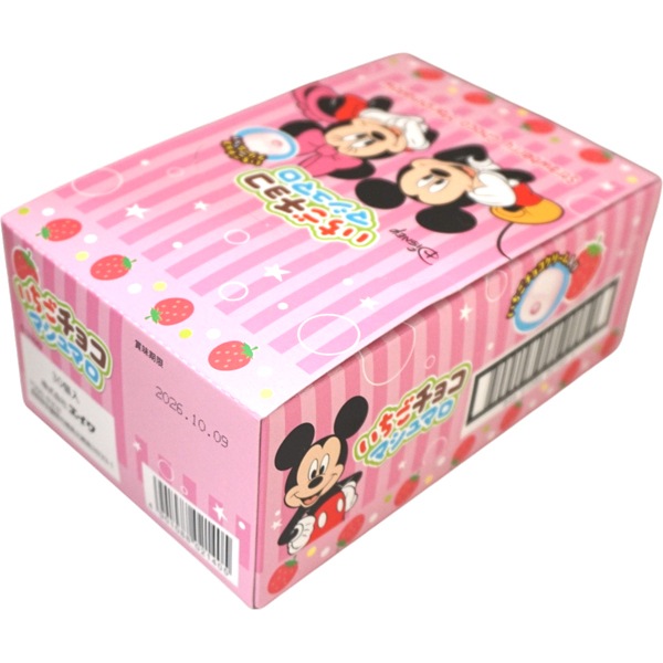 ◆かわいいピンクのお菓子箱◆ 15円 エイワ ミッキー&ミニー いちごチョコマシュマロ [1箱 30個入