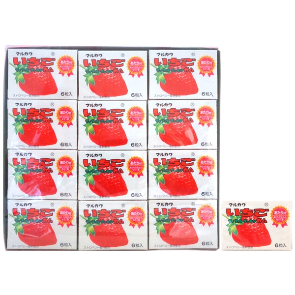 マルカワ いちごマーブルガム(アタリ付き) 6粒 864コ入り (49438154c