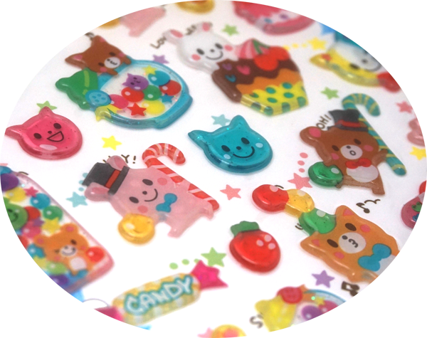 キャンディポップシール アニマル [1袋 12枚入]