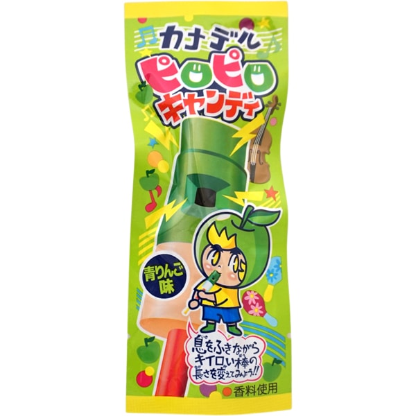 koniji　No.140　新品　やちむん 20円 やおきん カナデルピロピロキャンディ 青りんご味 [1箱 24個入
