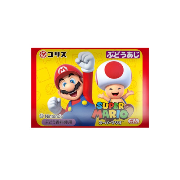 15円 コリス スーパーマリオガム ぶどう味 [1箱 55個入]：駄菓子,お
