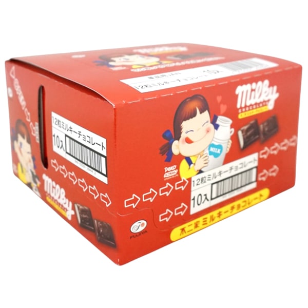 200円 不二家 12粒ミルキーチョコレート [1箱 10個入]：駄菓子,お菓子