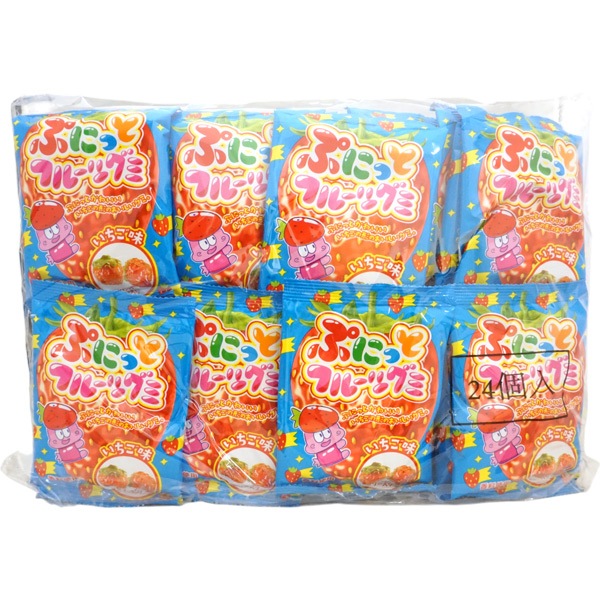 40円 やおきん ぷにっとフルーツグミ いちご味 [1袋 24個入]