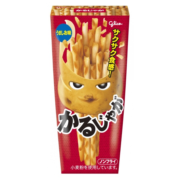 140円 グリコ 41gかるじゃがうましお [1箱 10個入]：駄菓子,お菓子の