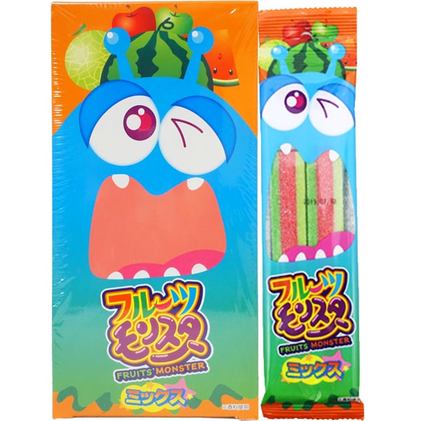 80円 やおきん フルーツモンスターミックス味 [1箱 12袋入]：駄菓子,お