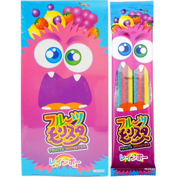 80円 やおきん フルーツモンスターレインボー味 [1箱 12袋入]：駄菓子