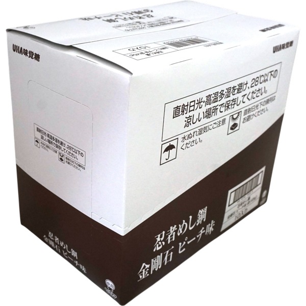 140円 味覚糖 忍者めし鋼 金剛石 ピーチ味 [1箱 10個入]：駄菓子,お