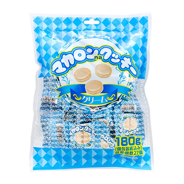 270円 やおきん マカロンクッキー クリーム [1袋 180g]