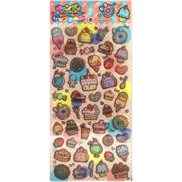 キャンディポップシール スイーツ [1袋 12枚入]：駄菓子,お菓子の通販