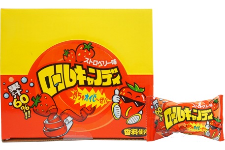 60円 やおきん ロールキャンディ ストロベリー味 [1箱 24個入]